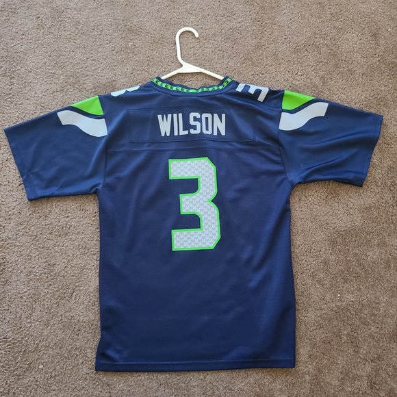 Seattle Seahawks Jersey  NFL Official #3 Russell Wilson - YOUTH Size LARGE - Picture 6 of 7